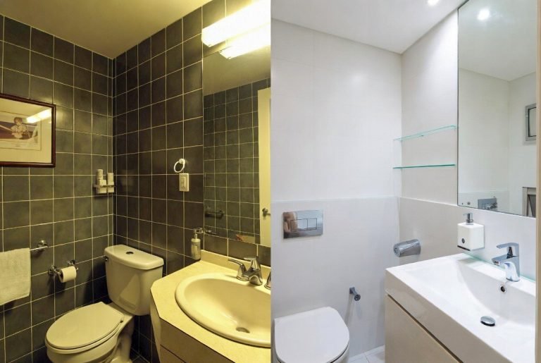 Bathandbacksplash before and after2